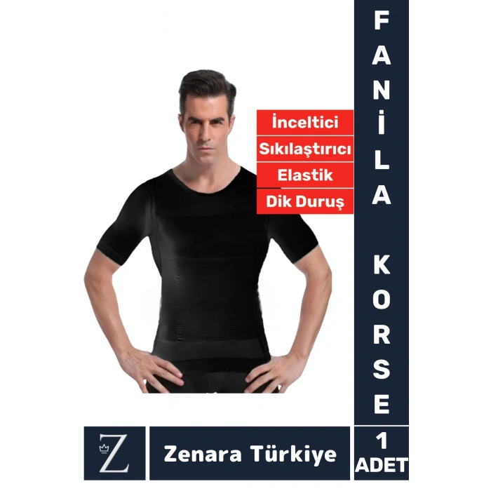 Özel Üretim Jinekomasti Dik Duruş Göğüs Göbek Toparlayan Sıkılaştıran Ultra Esnek Erkek Fanila Korse