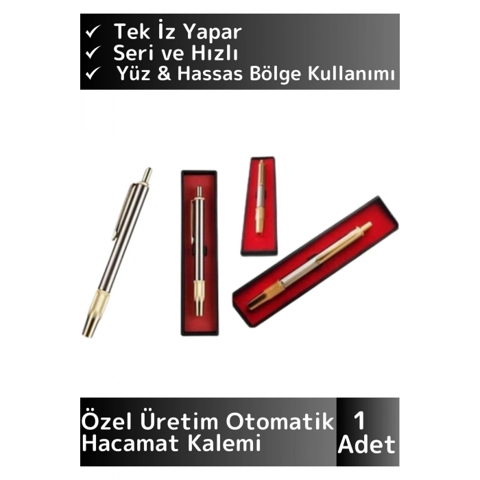 Özel Üretim Kutulu Yeni Nesil Yüz Hassas Bölge Kullanım Hızlı Rahat Metal Dayanıklı Hacamat Kalemi