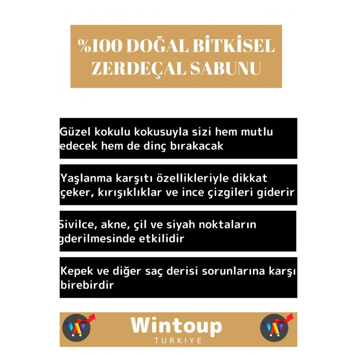 Özel Üretim Organik Saç Cilt Vücut Kullanımı İçin Tonik Etkili Zerdeçal Sabunu 2li Set