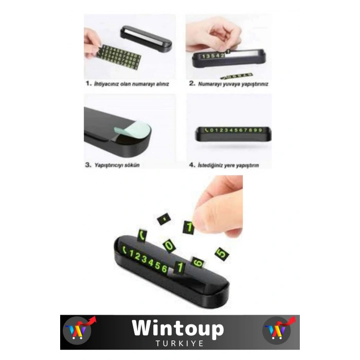 Özel Üretim Renault Clio Uyumlu Oto Ayarlanabilir Fosforlu Neon Araç Numaratör Park Tel