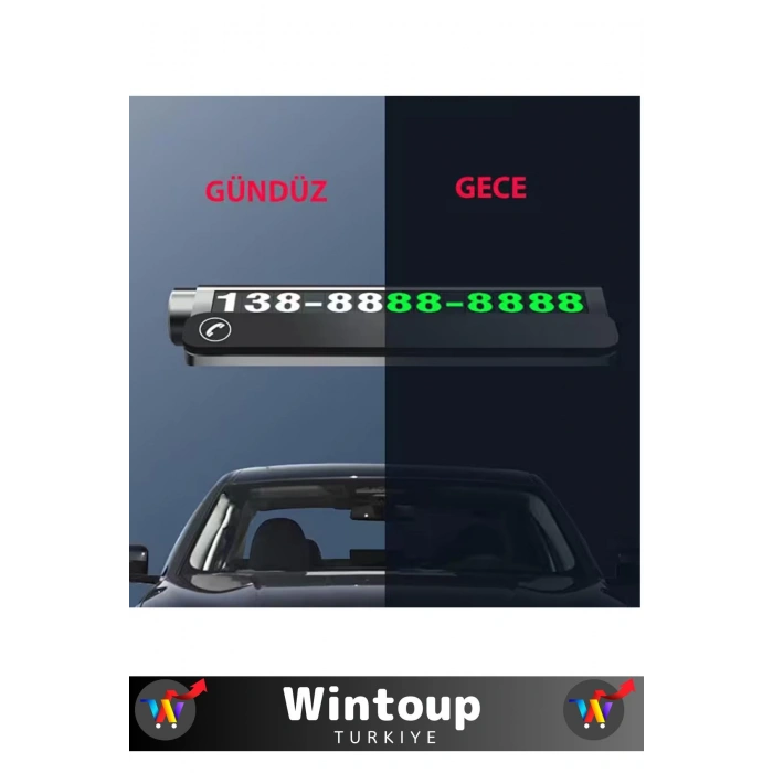 Özel Üretim Renault Clio Uyumlu Oto Ayarlanabilir Fosforlu Neon Araç Numaratör Park Tel