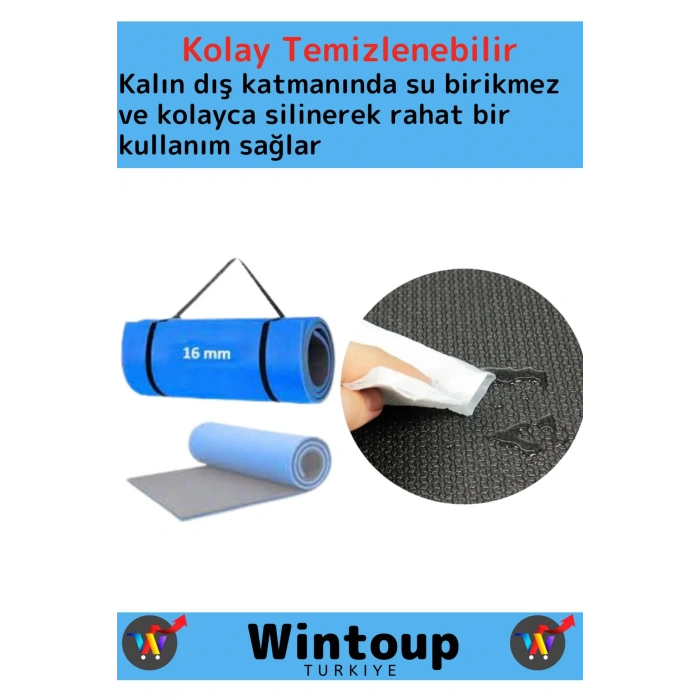 Özel Üretim Su Geçirmez Taşıma Askılı Çift Taraflı Kamp Zemin Çadır Uyku Matı Yer Minderi 10 Mm