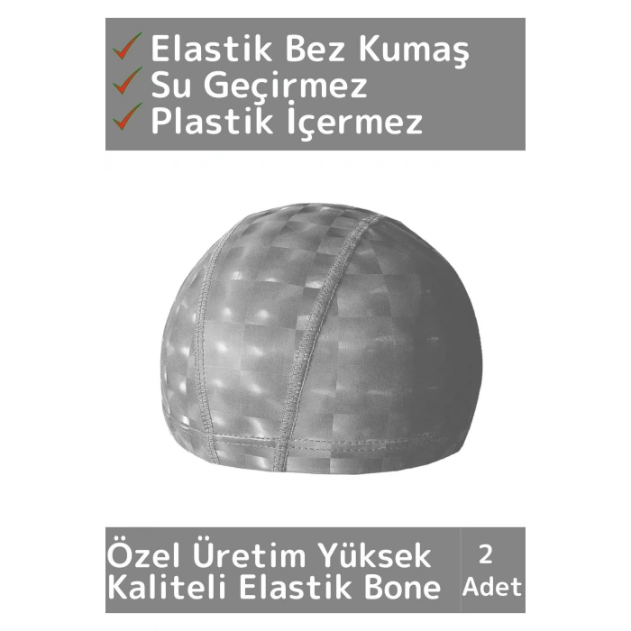 Özel Üretim Su Geçirmez Yüzücü Havuz Deniz Bonesi Elastik Bez Yüzme Şapkası Bone 2 Adet