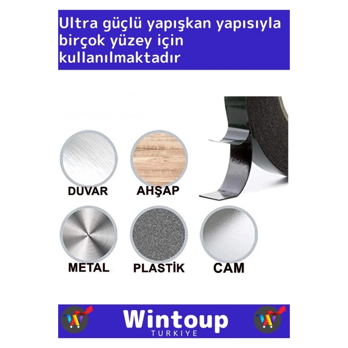 Özel Üretim Ultra Güçlü İz Bırakmaz Elastik Yapılı Çift Taraflı 36mm-10Metre Akrilik Köpük Bant