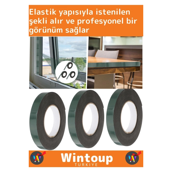 Özel Üretim Ultra Güçlü İz Bırakmaz Elastik Yapılı Çift Taraflı 48mm-10Metre Akrilik Köpük Bant 3 Ad