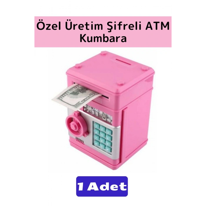 Özel Üretim Yüksek Kaliteli Değiştirilebilir Şifreli Kağıt Madeni Para Dekoratif Pilli Atm Kumbara