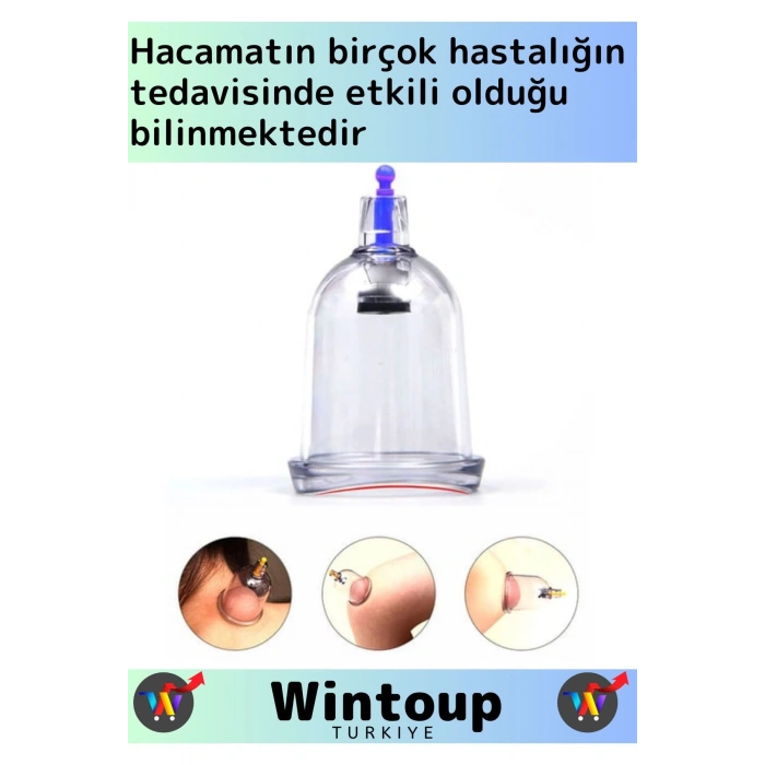 Özel Üretim Yüksek Kaliteli Selülit Çatlak Giderici Vakumlu 5 Numara Hacamat Kupası 10 Adet