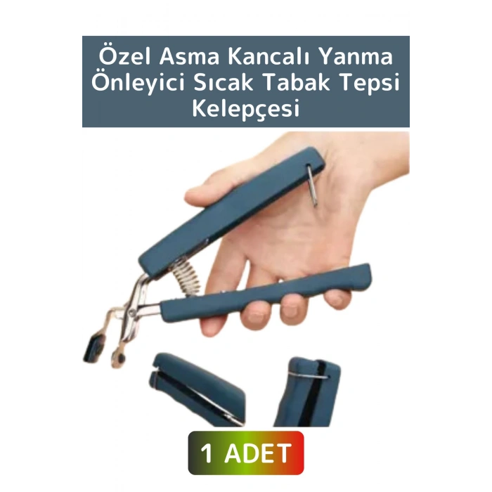Özel Yüksek Isıya Dayanıklı Asma Kancalı Yanma Önleyici Sıcak Tabak Tepsi Tencere Taşıma Kelepçesi