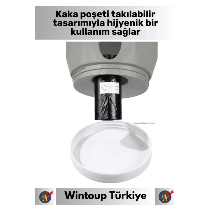 Özel Yüksek Kaliteli Ergonomik Saplı Atık Ayırıcı Elekli Kedi Kum Küreği+12li Kaka Poşeti Hediyeli