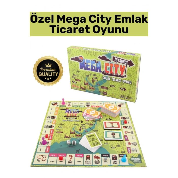 Özel Yüksek Kaliteli Mega City İstanbul Metropol Eğitici Öğretici Grup Aile Emlak Ticaret Oyunu