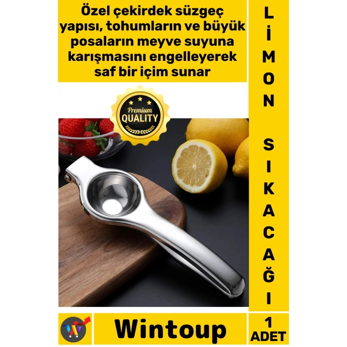 #LimonSıkacağı Ergonomik Premium Sağlam Mutfak Bar Narenciye Meyve Paslanmaz Çelik Limon Sıkacağı