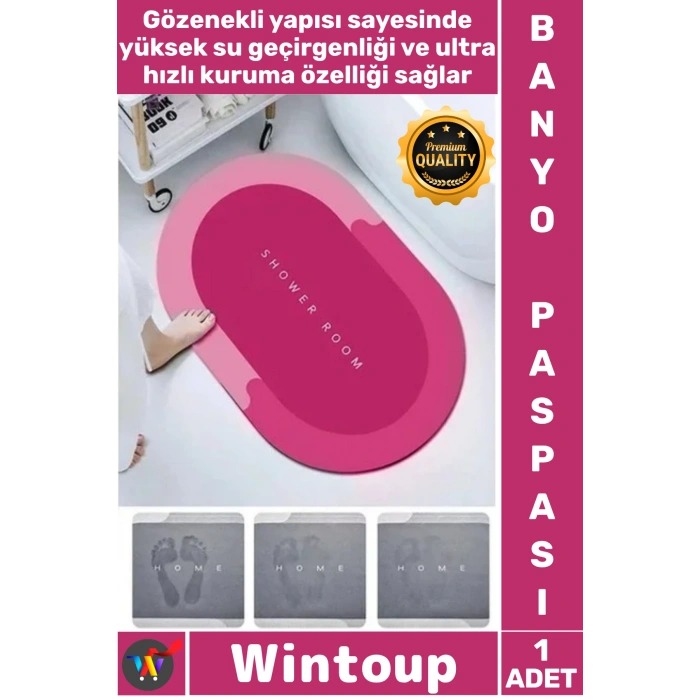 #Paspas Nappa Deri Hızlı Kuruyan Banyo Mutfak Kauçuk Tabanlı Süper Su Emici Kaymaz Tabanlı Paspas