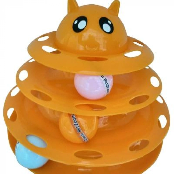 Petzoom Kedi Başlıklı 3 Katlı Kedi Oyuncağı