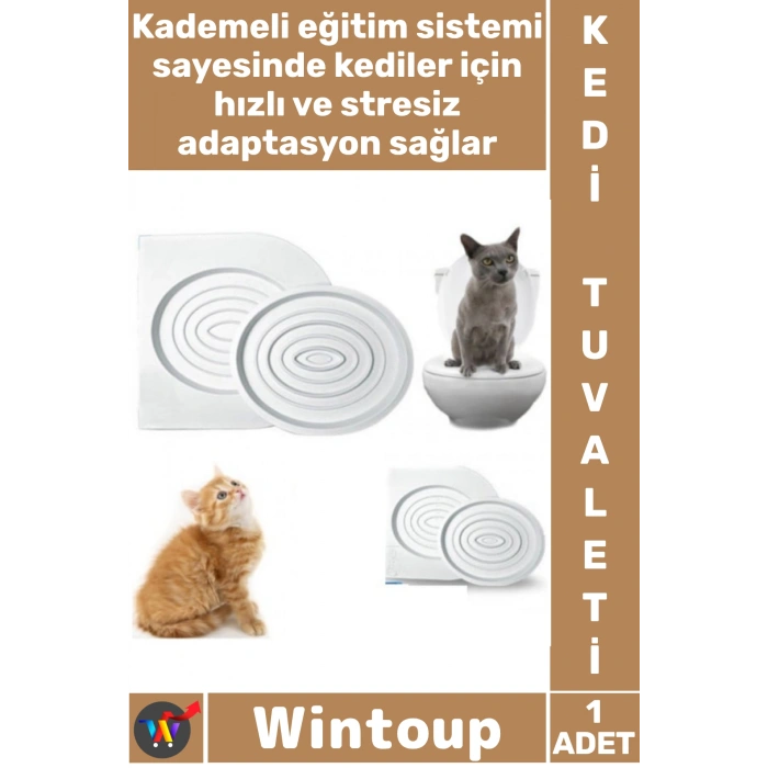 #KediTuvaleti Hijyenik Pratik Modern Evcil Hayvan Eğitim Seti Aparatı Kaliteli Klozet Kedi Tuvaleti