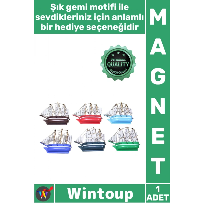 #Magnet Dekoratif Şık Hediyelik Mutfak Buzdolabı Ofis Aksesuar Kaliteli Canlı Plastik Gemi Magnet