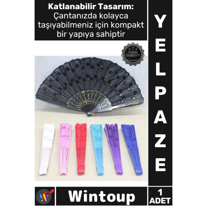 #Yelpaze Katlanabilir Hafif Dayanıklı Estetik Dans Gösteri Dekoratif Hediye Renkli Plastik Yelpaze