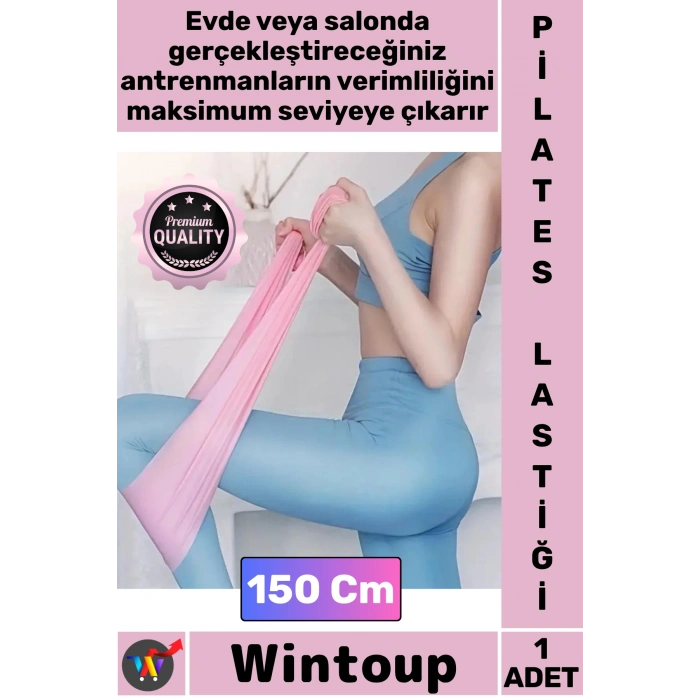 #PilatesLastiği Direnç Bandı Fitness Ekipmanı Esneklik Artırıcı Güçlendirici Pilates Lastiği 150 Cm