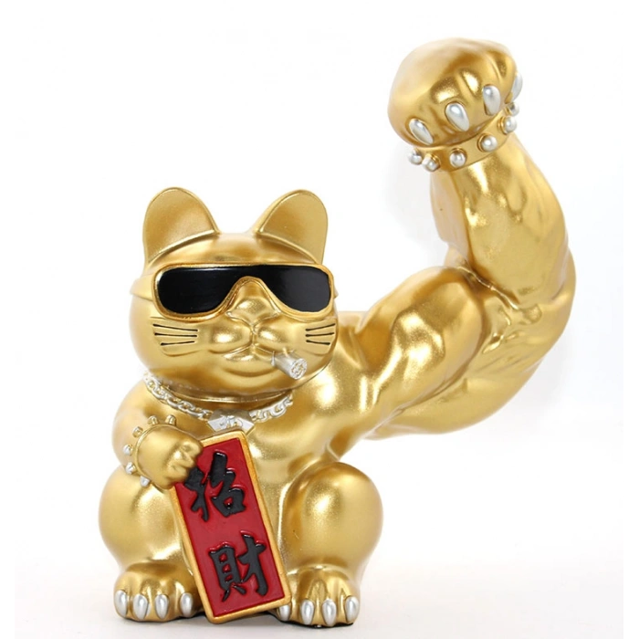 Polyester Şanslı Kedi Figürü Model 2
