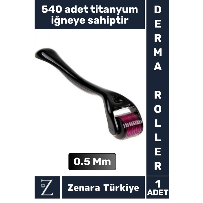 Premium 0.5 Mm 540 Titanyum İğneli Cilt Yenileyici Pürüzsüz Cilt Bakım Güzellik Aleti Derma Roller