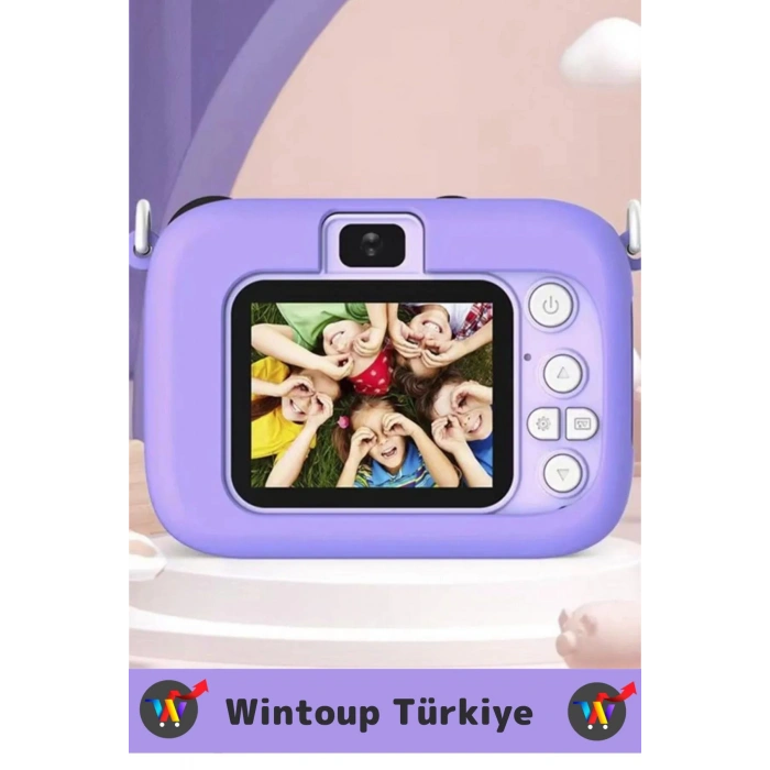 Premium 1080p HD Video Kayıt Ön Arka Çekim Filtre 5 Oyun Mini Çocuk Kamera Dijital Fotoğraf Makinesi