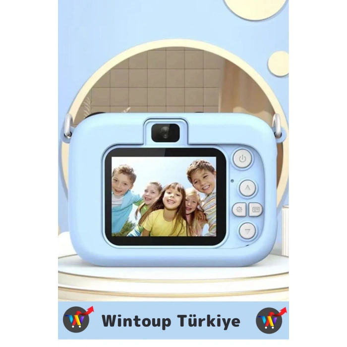 Premium 1080p HD Video Kayıt Ön Arka Çekim Filtre 5 Oyun Mini Çocuk Kamera Dijital Fotoğraf Makinesi