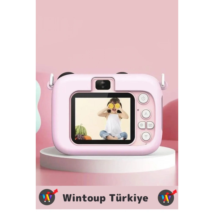 Premium 1080p HD Video Kayıt Ön Arka Çekim Filtre 5 Oyun Mini Çocuk Kamera Dijital Fotoğraf Makinesi