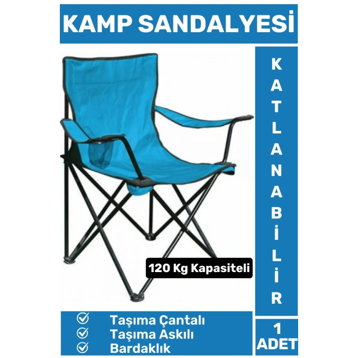 Premium 120 Kg Dayanıklı Çantalı Taşıma Askılı Bardaklık Balık Piknik Sahil Outdoor Kamp Sandalyesi