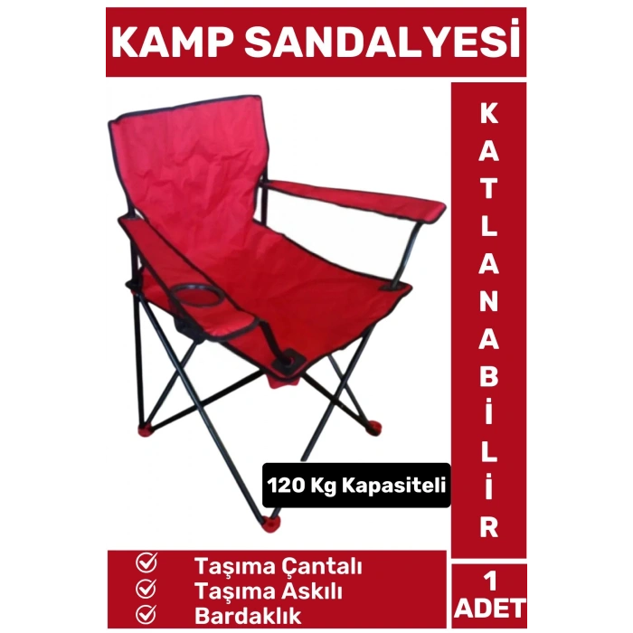 Premium 120 Kg Dayanıklı Çantalı Taşıma Askılı Bardaklık Balık Piknik Sahil Outdoor Kamp Sandalyesi