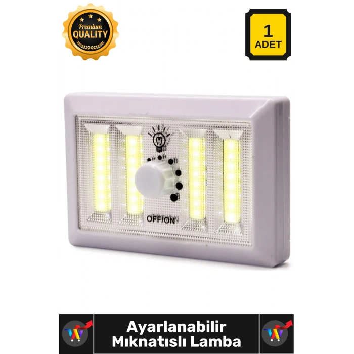 #Lamba Cob Led Pilli Kamp Masa Üstü Askılı Dimmerli Işık Seviyesi Ayarlanabilir Mıknatıslı Lamba