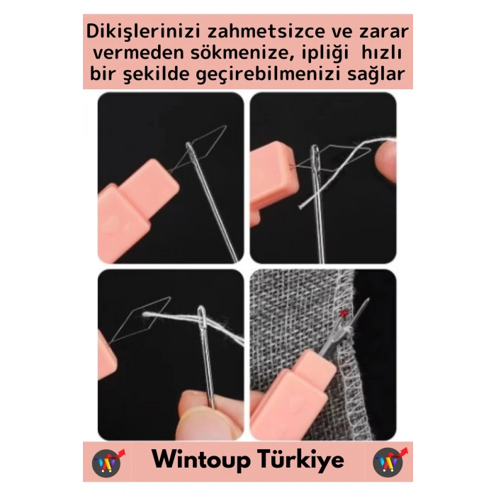 Premium Dayanıklı Ergonomik Hızlı Pratik Çok Fonksiyonlu Dikiş Sökme İğne İplik Aparatı 2 in 1