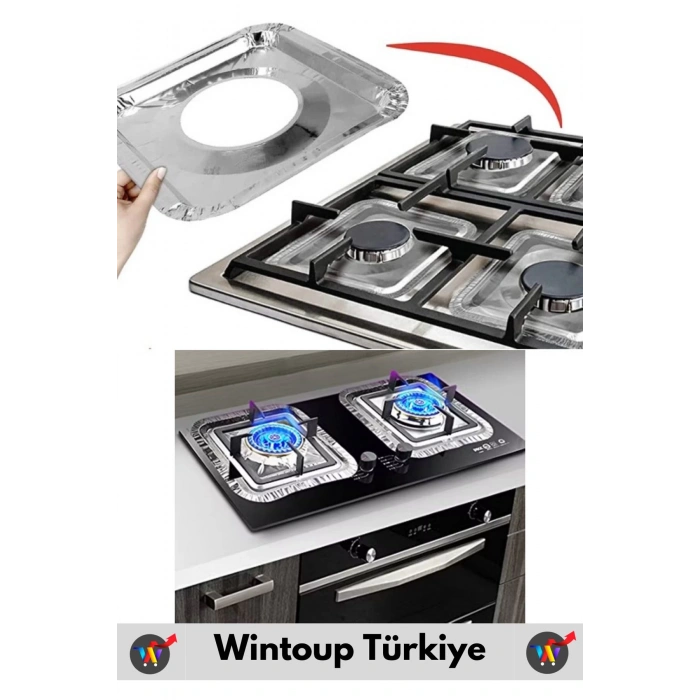 Premium Dayanıklı Uzun Ömürlü Kolay Temizlenebilir Ocak Yağ Kir Önleyici Kare Alüminyum Folyo 12Adet