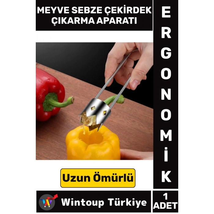 Premium Dayanıklı Uzun Ömürlü Mutfak Meyve Sebze Biber Kabak Elma Kiraz Çekirdek Çıkarma Aparatı