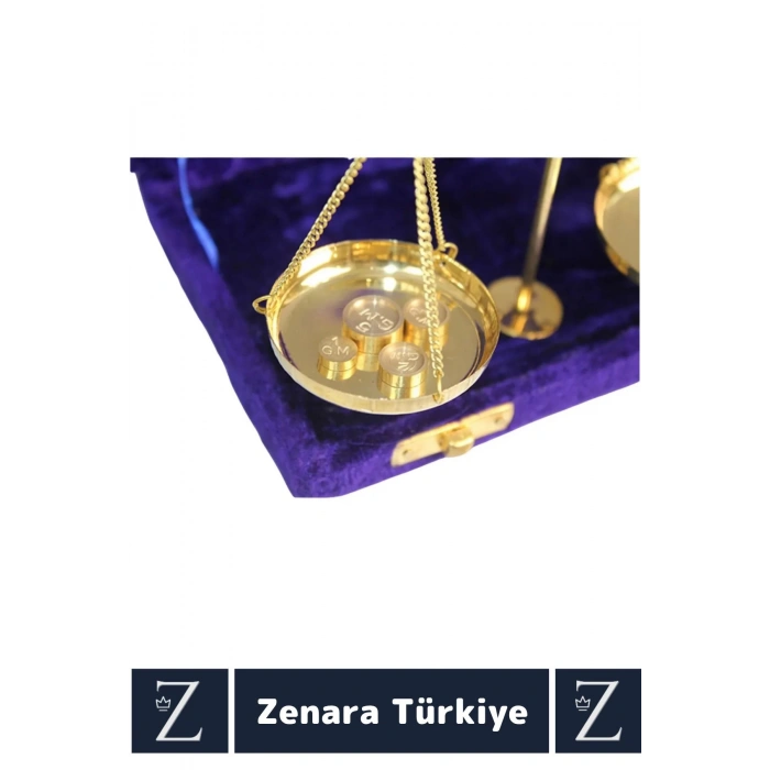 Premium Dekoratif Koleksiyon Erkek Arkadaş Sevgililer Günü Hediye Çok Şık Kutulu PİRİNÇ TERAZİ 20 Gr