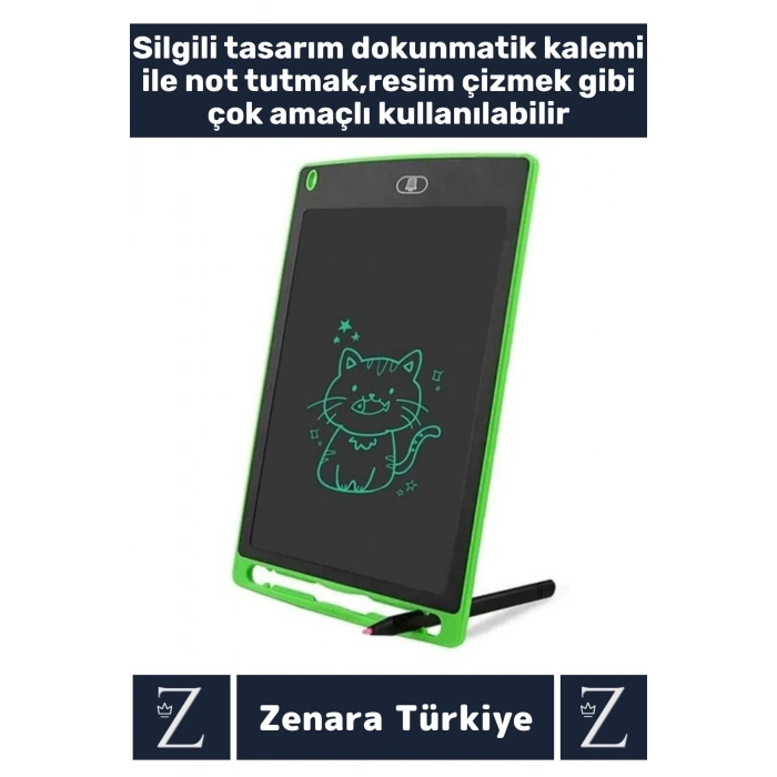 Premium Dijital Silgili Kalemli Çocuk Eğitim Tableti Grafik Ders Not Ödev Resim LCD Writing Tablet
