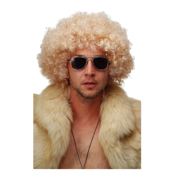 Premium Eğlence Etkinlik Kostüm Cadılar Bayramı Şık Kabarık Bonus Afro Kıvırcık Unisex Parti Peruğu