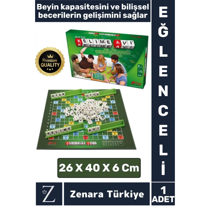 Premium El Göz Koordinasyonu Bilişsel Beceri Gelişimi Kelime Bilgisi Beyin Zeka Oyunu KELİME AVI