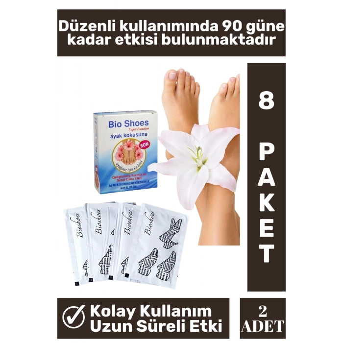 Premium Gündelik Kullanım Uzun Süre Etkili Kadın Erkek Ayak Kötü Koku Önleyici Ayak Bakım Tozu 2Adet