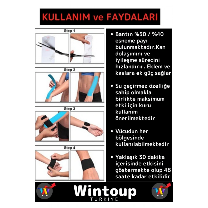 Premium Hızlı Etkili Büyük Boy Kas Eklem Bel Bacak Kol Boyun Sırt Omuz Karın Kalça Ağrı Bandı Siyah