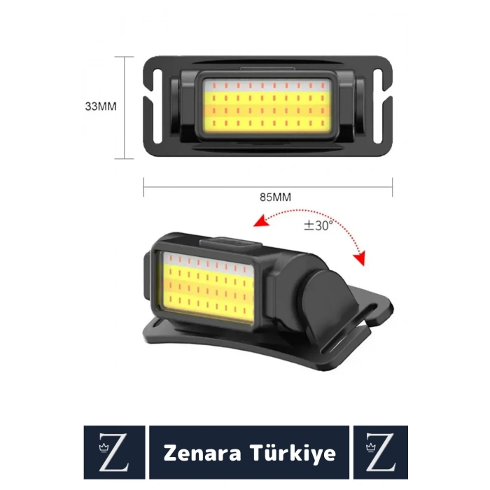 Premium Kamp Avcı Balıkçı Deprem 100- 150 Metre 50 Ledli 5 Mod Aydınlatmalı Şarjlı KAFA LAMBASI