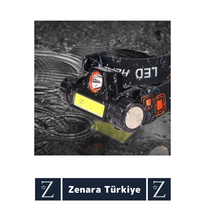 Premium Kamp Avcı Balıkçı Deprem 150-250 Metre Mıknatıslı Sabitleme Şarjlı Powerled KAFA LAMBASI