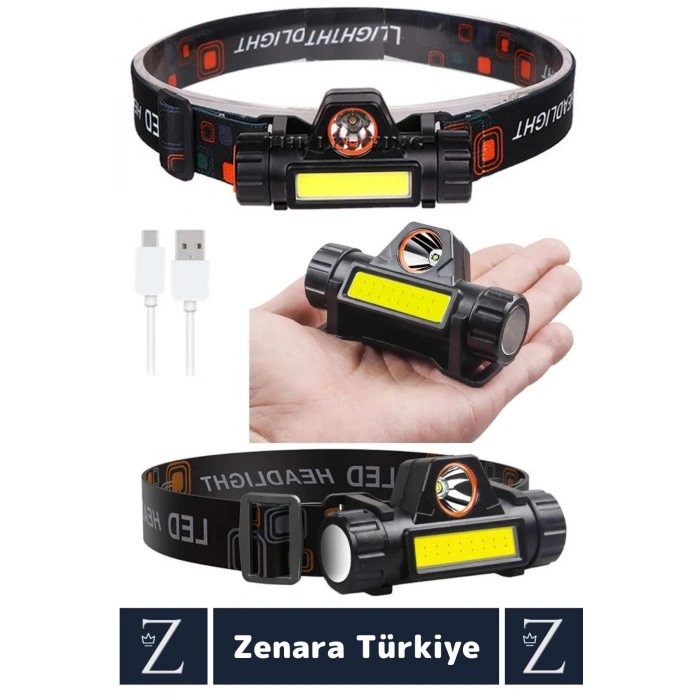 Premium Kamp Avcı Balıkçı Deprem 150-250 Metre Mıknatıslı Sabitleme Şarjlı Powerled KAFA LAMBASI