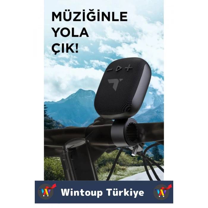 Premium Kompakt Kolay Montaj Güçlü Bass USB Şarjlı Bluetoothlu Motorsiklet Bisiklet Hoparlörü
