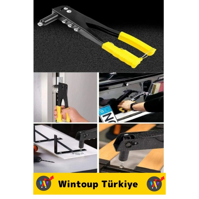 Premium Kompakt Kolay Tutuş Otomobil Mobilya Koltuk Montaj Perçin Tabancası 40 Adet Perçin Hediyeli