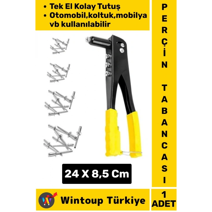 Premium Kompakt Kolay Tutuş Otomobil Mobilya Koltuk Montaj Perçin Tabancası 40 Adet Perçin Hediyeli