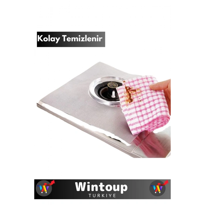 Premium Ocak Koruyucu 4lü Alüminyum Ped Kolay Temizlenir Uzun Ömürlü Yağ Kir Çözücü