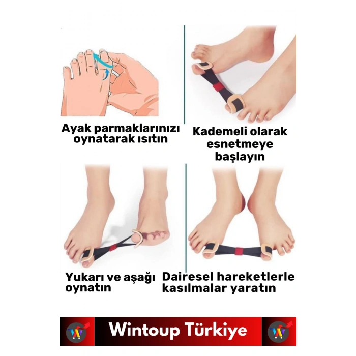 Premium Ortopedik Ekstra Yumuşak Rahat Bunyon Ayak Baş Parmak Egzersiz Fizyoterapi Direnç Lastiği