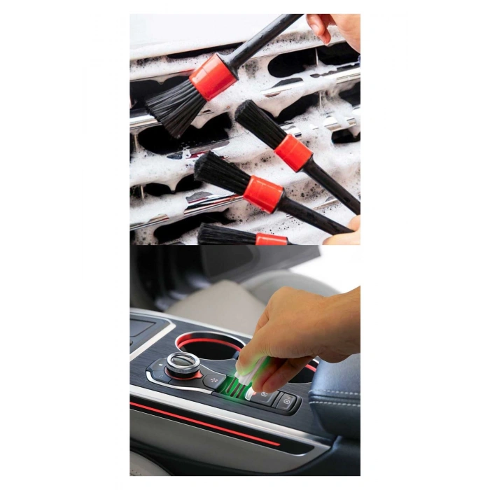 Premium Oto Araç Klima Koltuk Islak Kuru Kullanım Derin Temizlik 5+1 Detaylı Temizlik Fırçası Seti