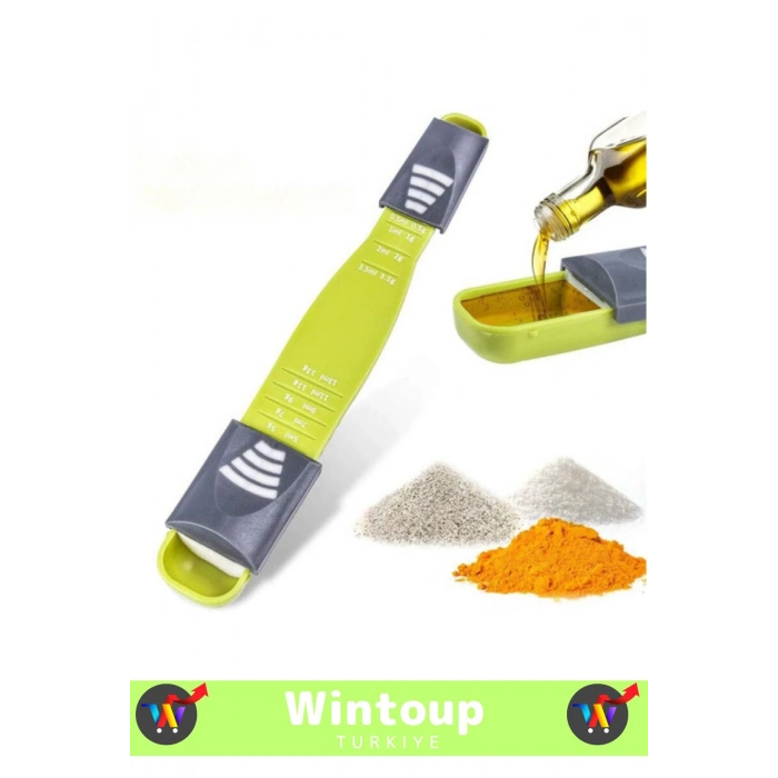 Premium Seri Ayarlanabilir Gıda Hassas Ölçüm Kaşığı Kolay Ölçüm Mutfak Spor Kullanım 5 Gr/Ml