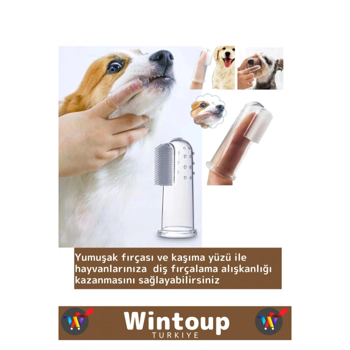 Premium Seri Kedi Köpek Yumaşak İki Yüzeyli Diş Temizleme&Diş Kaşıma Fırçası