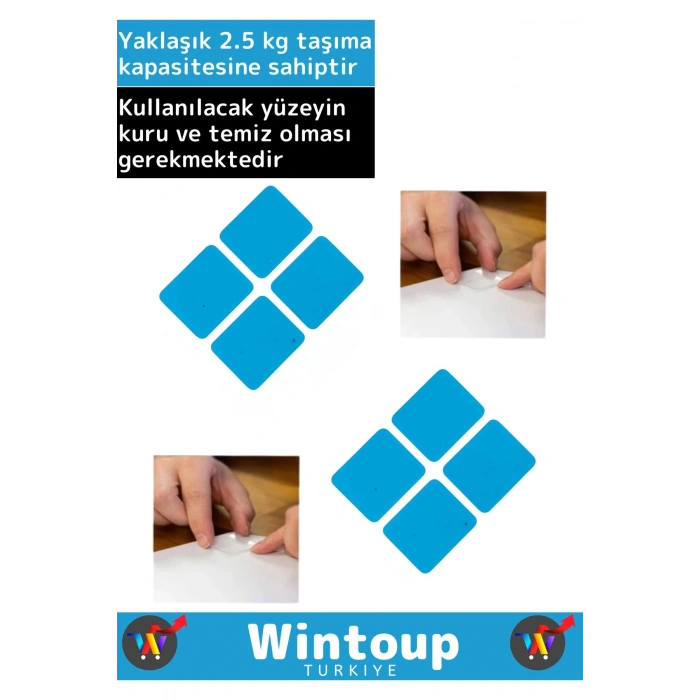 Premium Seri Süper Güçlü Akrilik Çift Taraflı Hazır Kesilmiş 25x30 Mm Asma Bant 48li